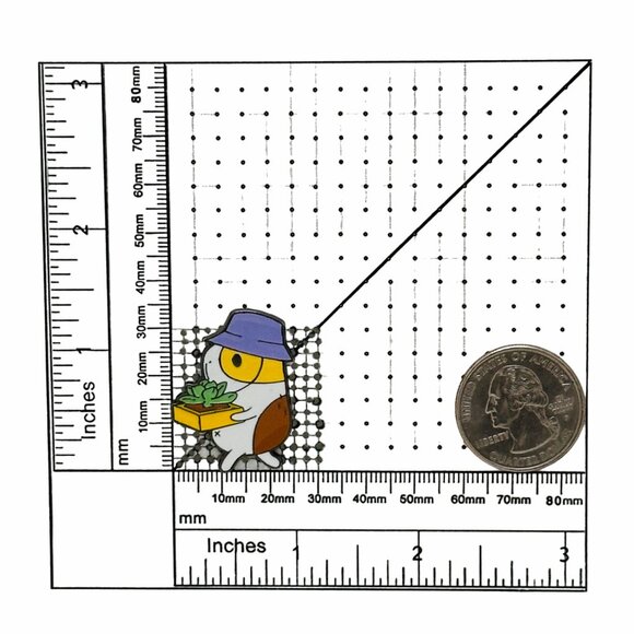 ⭐Hamster Guinea Pig Pet Succulent Gardener Pin With Hat & Plant Animal Broch Cuy - Picture 6 of 6